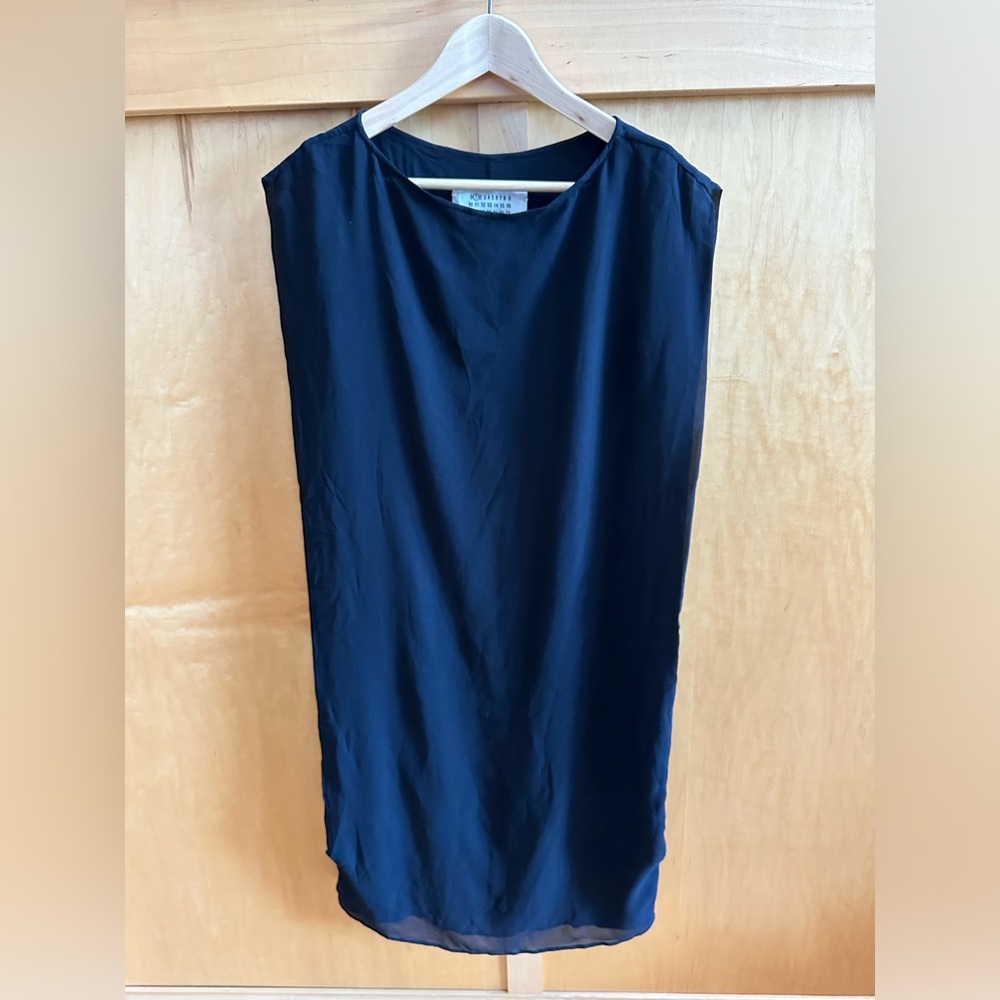 maison margiela black tunic dress